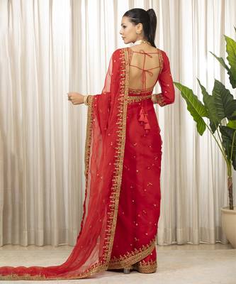 Laal andaaz saree set 2