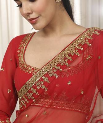 Laal andaaz saree set 3