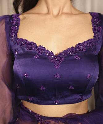 Purple nyra saree set 3