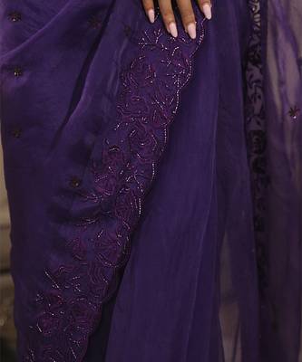 Purple nyra saree set 4
