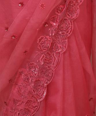Pink nyra saree set 3
