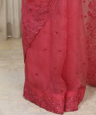 Pink nyra saree set 4