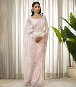 Pink nikaza saree set