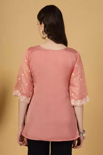 rust organza top