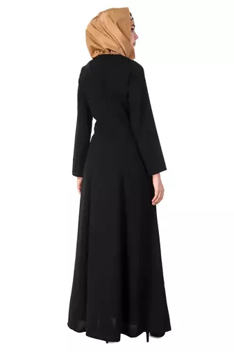 Abstract floral design anarkali abaya