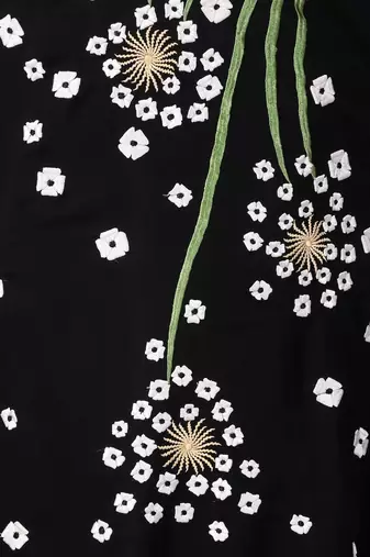 Abstract floral design anarkali abaya