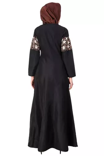 Horizontally filled floral design anarkali abaya