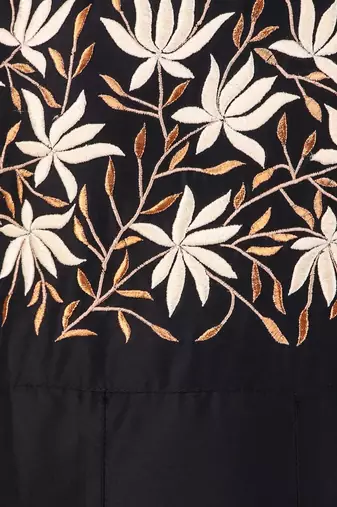 Horizontally filled floral design anarkali abaya