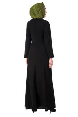 Floral embroidery nida flared abaya 4