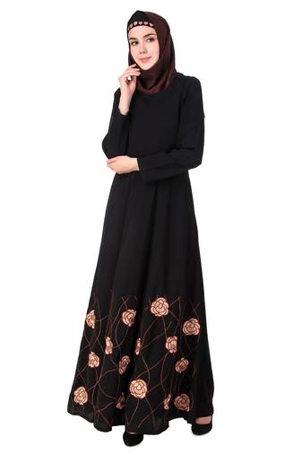 Heavy floral embroidered bottom anarkali abaya