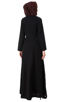 Heavy floral embroidered bottom anarkali abaya 4