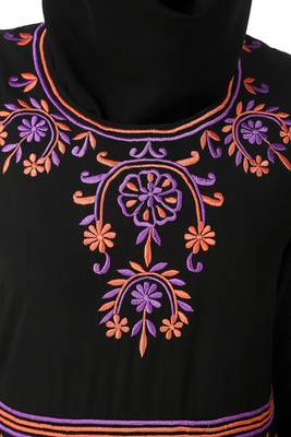 Intricate floral hand embroidered anarkali abaya 3