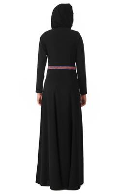 Intricate floral hand embroidered anarkali abaya 5