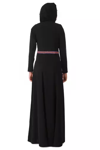 Intricate floral hand embroidered anarkali abaya