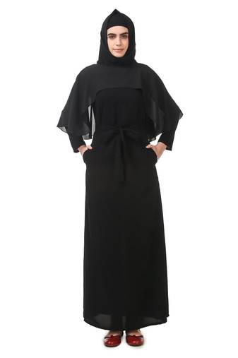 Popover georgette top nida abaya