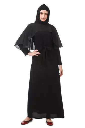 Popover georgette top nida abaya