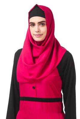 Scalloped dual color abaya 2