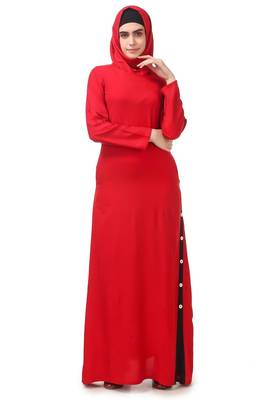 Side button rayon abaya 1