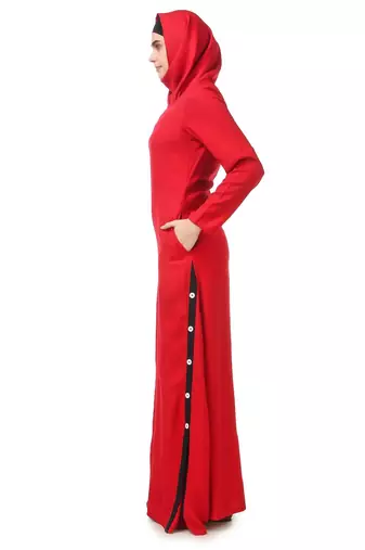 Side button rayon abaya