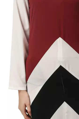 Multi-cut and stitch panel a-line abaya