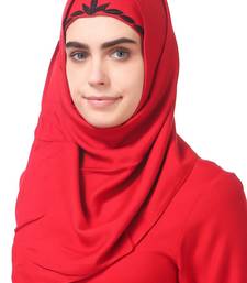 Embroidered scalloped bottom rayon abaya