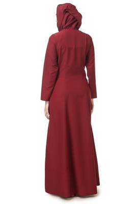 Fully embroidered side panels princess seam abaya 3
