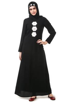 Semi formal light embroidery nida abaya 1