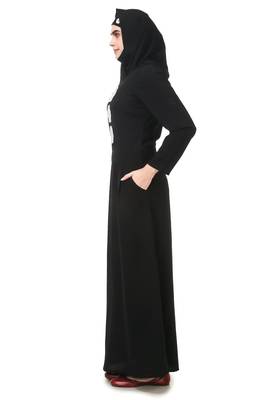 Semi formal light embroidery nida abaya 3