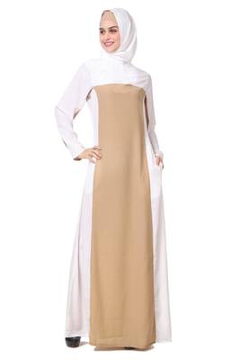 Modest color block abaya 1