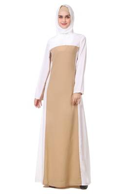 Modest color block abaya 2
