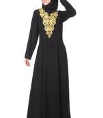 Gold embroidered fancy occasion wear abaya