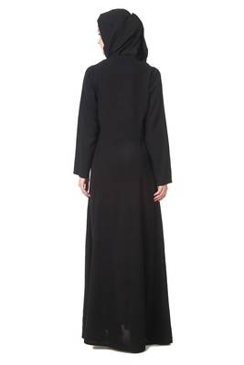 Gold embroidered fancy occasion wear abaya 4