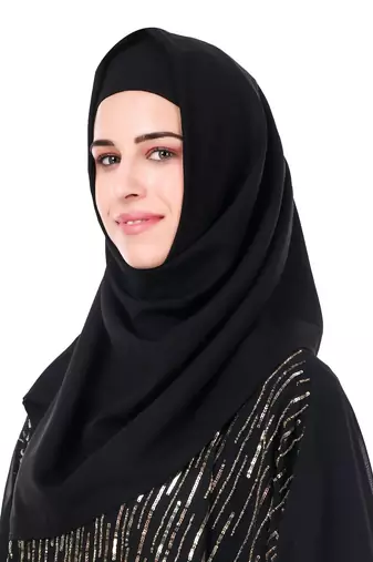 Fancy eid abaya hand embroidered with beads and sequence