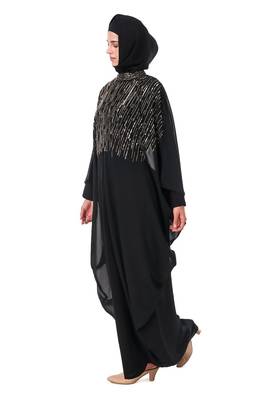 Tulip cut eid kaftan style abaya hand embroidered with beads and sequence 1