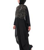 Tulip cut eid kaftan style abaya hand embroidered with beads and sequence