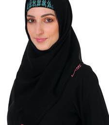 Ruched bottom floral embroidery nida abaya