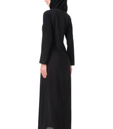 Gold hand embroidered neck fancy abaya