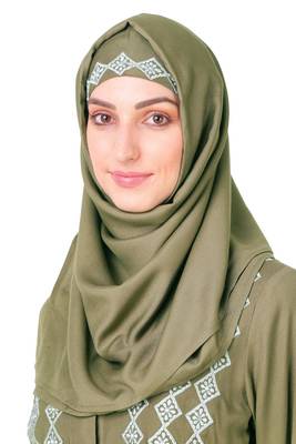 Embroidered shirtdress rayon abaya 5
