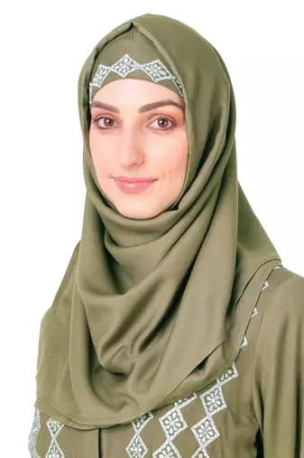 Embroidered shirtdress rayon abaya