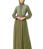 Embroidered shirtdress rayon abaya