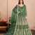Green embroidery net anarkali suit