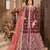 Maroon embroidery art silk anarkali suit