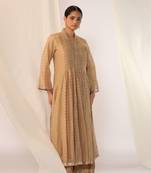 Champagne embroidered chanderi kurta sets