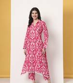 pink ikat  pure cotton cord set