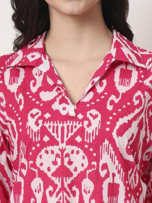 pink ikat  pure cotton cord set 4