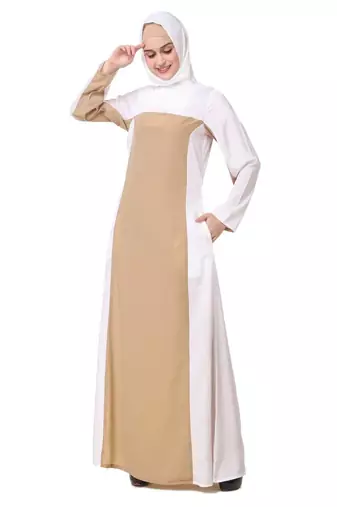 Modest color block abaya