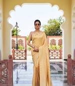 Pink Zari Woven Banarasi Soft Georgette Saree