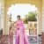 Light Pink Zari Woven Banarasi Soft Georgette Saree