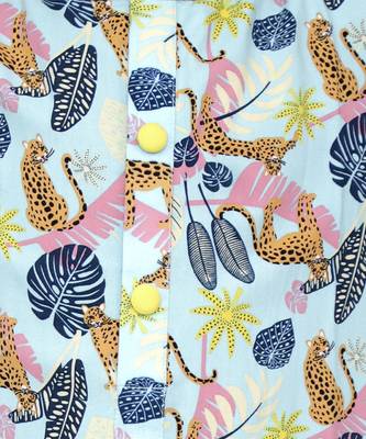 Blue tiger print kaftan kurta set 5