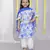 Blue rose print kurta set